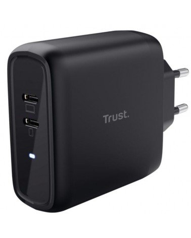 Cargador de pared trust maxo 65w 2p/ 2xusb tipo-c/ 65w