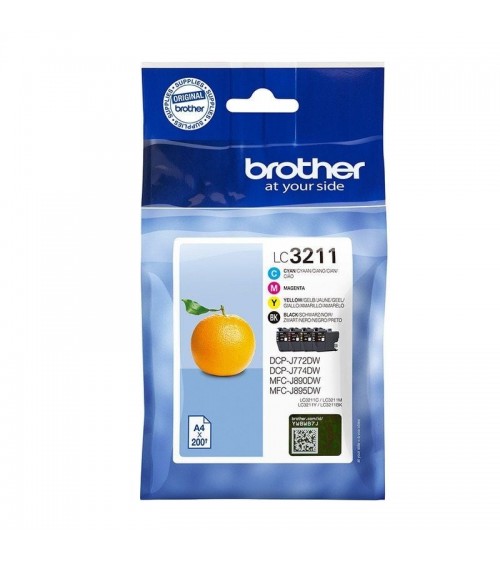 Cartucho de tinta original brother lc-3211val multipack/ cian/ magenta/ amarillo/ negro