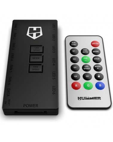 Controlador hub remoto nox r-hub para ventiladores argb