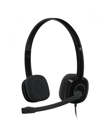 Auriculares logitech h151/ con micrófono/ jack 3.5/ negros