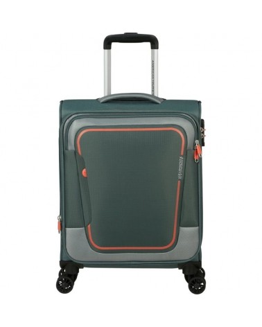 Maleta de cabina american tourister pulsonic spinner 55cm/ 55x40x23cm/ 4 ruedas/ verde bosque oscuro