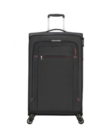 Maleta mediana american tourister crosstrack spinner expansible 79cm/ 79x46.5x30.5cm/ 4 ruedas/ gris y rojo