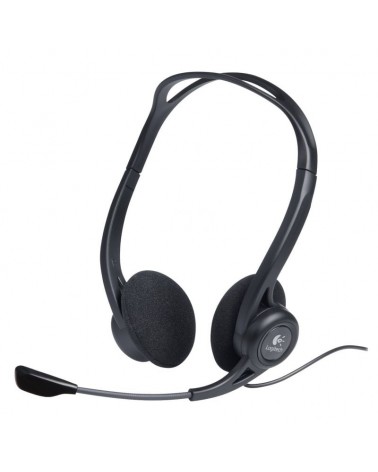 Auriculares logitech headset pc 960/ con micrófono/ usb/ negros