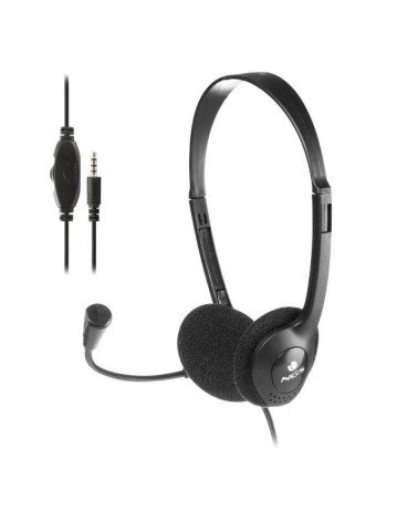 Auriculares ngs ms103 max/ con micrófono/ jack 3.5/ negros