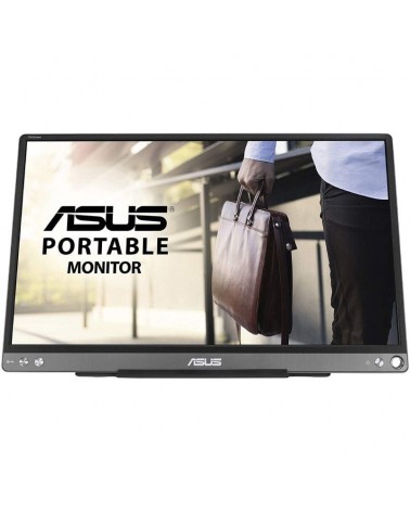 Monitor portátil asus zenscreen mb16ace 15.6'/ full hd/ plata y negro