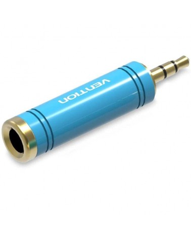 Adaptador jack vention vab-s04-l/ jack 3.5 macho - jack 6.5 hembra/ azul