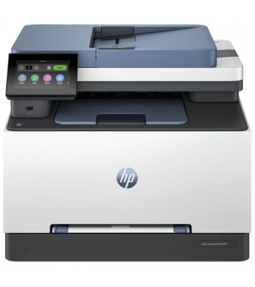 Multifunción láser color hp laserjet pro mfp 3302fdn fax/ dúplex/ blanca y azul
