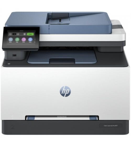 Multifunción láser color hp laserjet pro mfp 3302fdw wifi/ fax/ dúplex/ adf/ blanca y azul