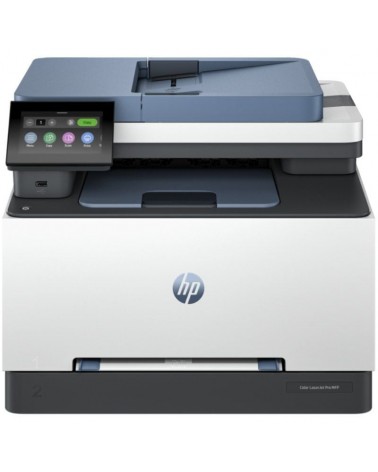 Multifunción láser color hp laserjet pro mfp 3302fdw wifi/ fax/ dúplex/ adf/ blanca y azul