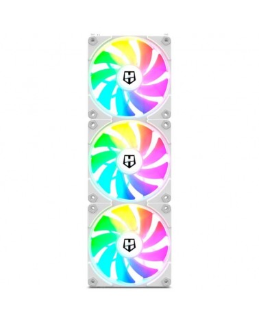 Pack 3 ventiladores nox easy link/ argb/ 12cm/ blanco