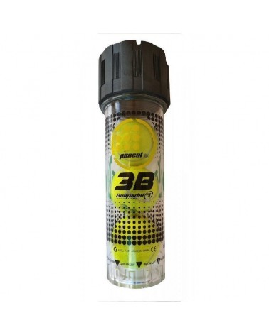 Presurizador para pelotas de pádel bullpadel pascal box 3b/ incluye bomba hinchadora/ capacidad 3 uds