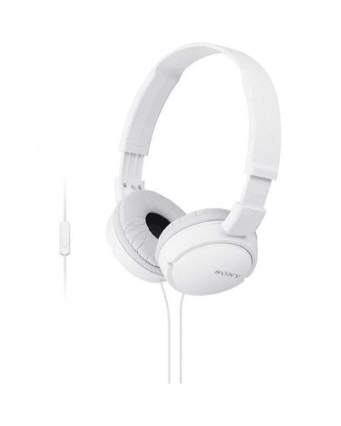 Auriculares sony mdrzx110apw/ con micrófono/ jack 3.5/ blancos