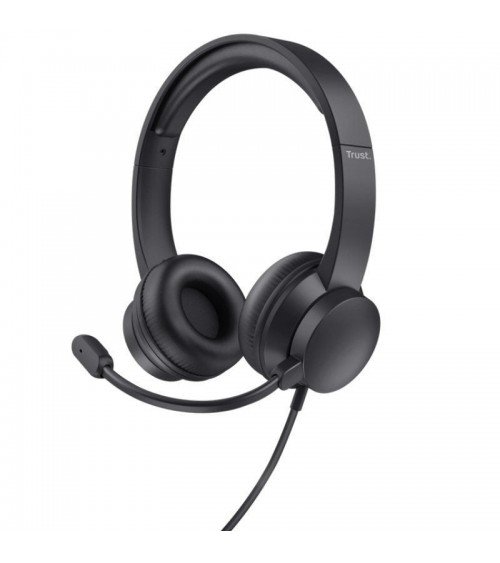 Auriculares trust ayda/ con micrófono/ usb/ negros