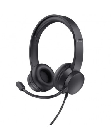 Auriculares trust ayda/ con micrófono/ usb/ negros