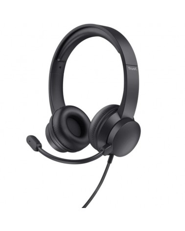 Auriculares trust hs-150/ con micrófono/ jack 3.5/ negros