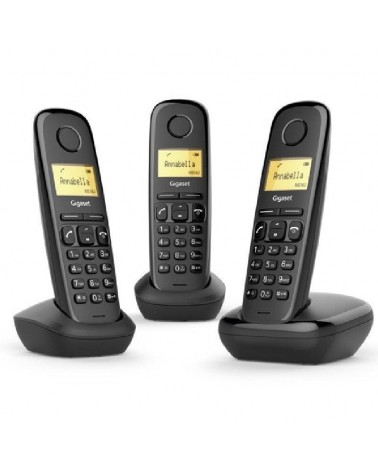 Teléfono inalámbrico gigaset a170 pack trio/ negro
