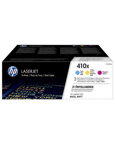 Tóner original hp nº410x xl alta capacidad multipack/ cian/ magenta/ amarillo