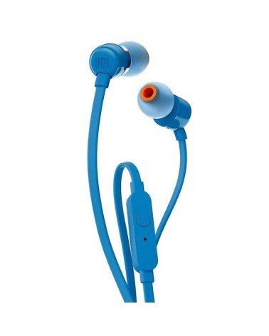 Auriculares intrauditivos jbl tune 110/ con micrófono/ jack 3.5/ azules