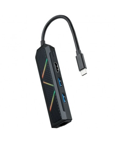 Docking usb tipo-c nanocable 10.16.0501/ 2xusb/ 1xusb tipo-c pd/ 1xhdmi/ 1xrj45/ negro