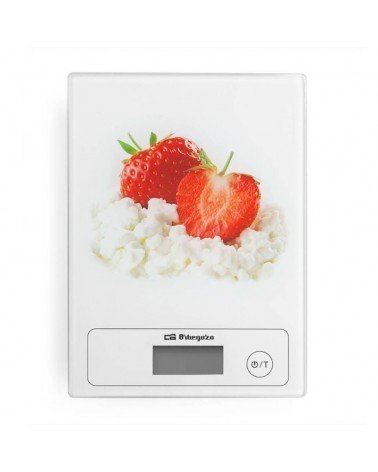 Báscula de cocina electrónica orbegozo pc 1018/ hasta 5kg/ blanca