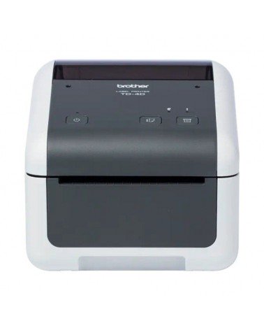 Impresora de etiquetas y tickets brother td-4210d/ térmica directa/ ancho etiqueta 118mm/ usb-rs-232c/ blanca y negra
