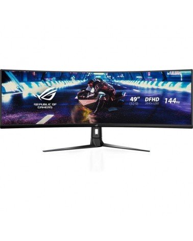 Monitor gaming ultrapanorámico curvo asus rog strix xg49vq 49'/ dual uhd/ multimedia/ negro