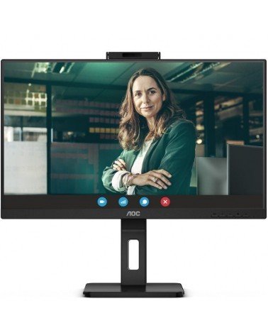 Monitor profesional aoc q27p3qw 27'/ qhd/ webcam/ multimedia/ regulable en altura/ negro