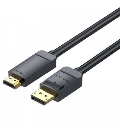 Cable conversor vention hagbh/ displayport macho - hdmi 4k macho/ 2m/ negro