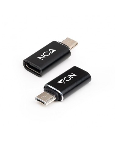 Adaptador nanocable 10.02.0014/ microusb macho - usb tipo-c hembra