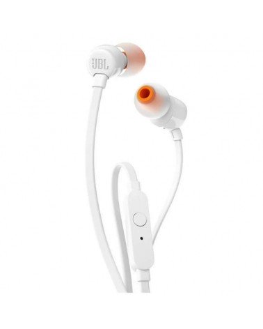 Auriculares intrauditivos jbl tune 110/ con micrófono/ jack 3.5/ blancos