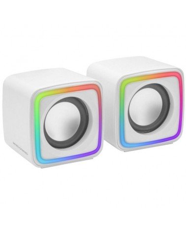Altavoces mars gaming mscube/ 8w/ 2.0/ blancos