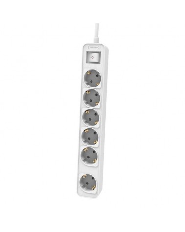 Regleta con interruptor philips chp2164w/62/ 6 tomas de corriente/ cable 1.5m/ blanco