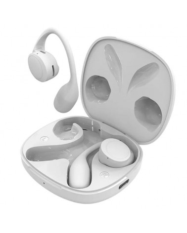 Auriculares deportivos bluetooth spc ether 2 sense con estuche de carga/ autonomía 8h/ blancos