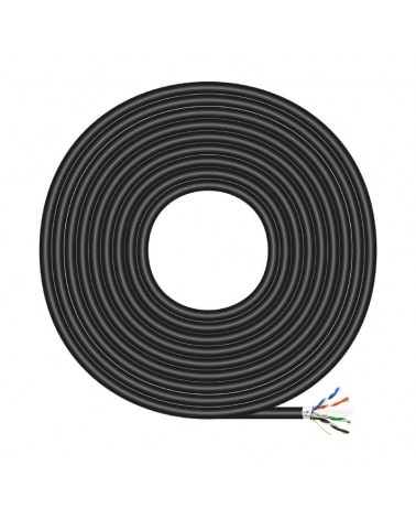Bobina de cable rj45 para exteriores ftp awg24 aisens a135-0674 cat.6/ 305m/ impermeable/ negro