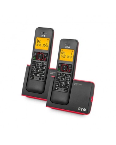 Teléfono inalámbrico spc blade 7292rc2/ pack duo/ rojo y negro