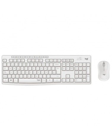 Teclado y ratón inalámbricos logitech silent touch mk295/ blanco