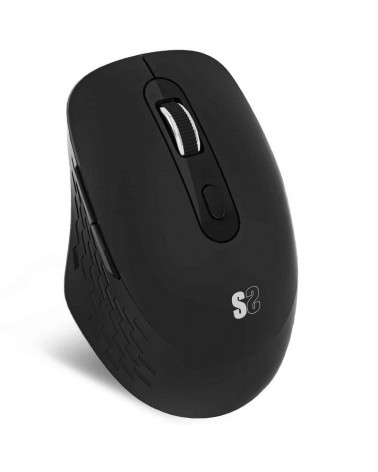 Ratón ergonómico inalámbrico por bluetooth/ 2.4ghz subblim curve ergo dual battery/ batería recargable/ hasta 1600 dpi/ negro