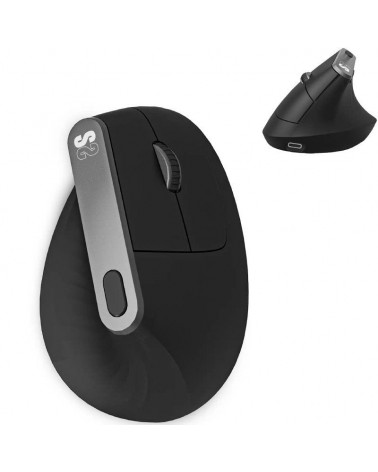Ratón ergonómico inalámbrico por bluetooth/ 2.4ghz subblim nature vertical ergo dual battery/ batería recargable/ hasta 4000 
