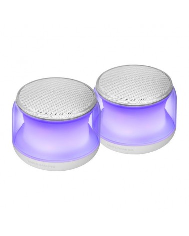 Altavoces con bluetooth mars gaming ms-aura/ 15w/ 2.0/ blancos
