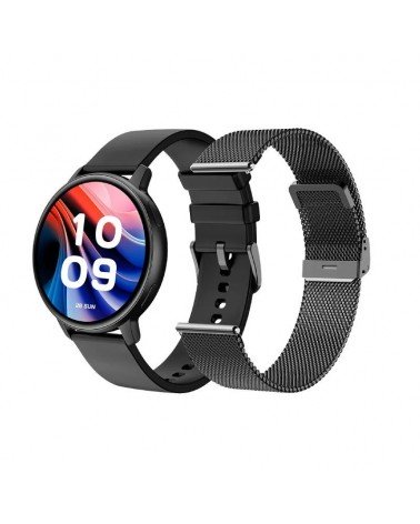 Smartwatch spc smartee duo classic 9652n/ notificaciones/ frecuencia cardíaca/ gps/ negro/ incluye correa extra