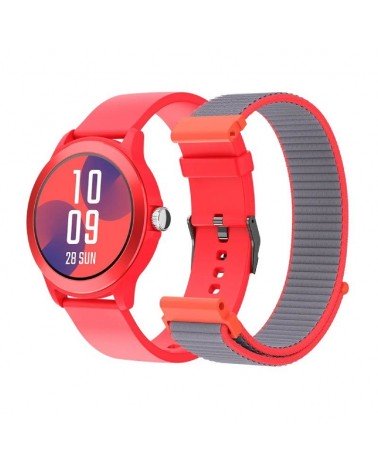 Smartwatch spc smartee duo vivo 9651r/ notificaciones/ frecuencia cardíaca/ gps/ rojo/ incluye correa extra
