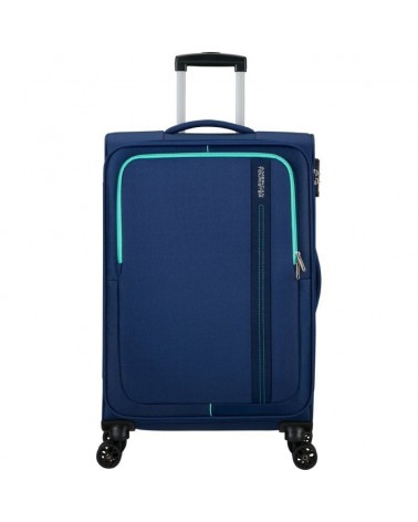 Maleta de cabina american tourister sea seeker spinner 68cm/ 68x43x25cm/ 4 ruedas/ marino combate
