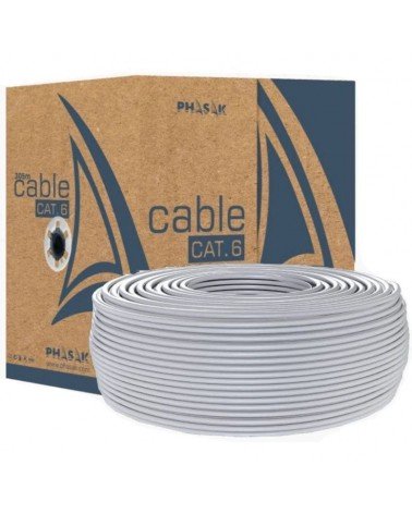 Bobina de cable rj45 utp phasak phr 6100 cat.6/ 100m