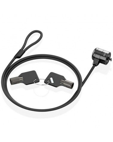 Cable de seguridad para portátiles aisens aslk-d40k04-bk/ 1.5m