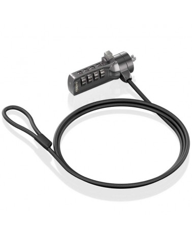 Cable de seguridad para portátiles aisens aslk-d40n03-bk/ 1.5m
