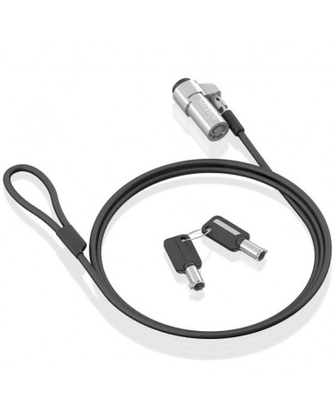 Cable de seguridad tipo nano para portátiles aisens aslk-d45k06-bk/ 1.5m