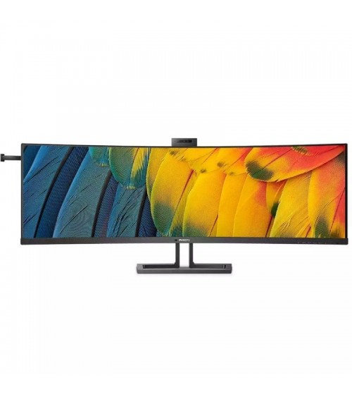 Monitor profesional curvo philips 45b1u6900ch 44.5'/ dual qhd/ webcam/ multimedia/ regulable en altura/ negro