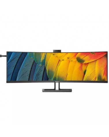 Monitor profesional curvo philips 45b1u6900ch 44.5'/ dual qhd/ webcam/ multimedia/ regulable en altura/ negro