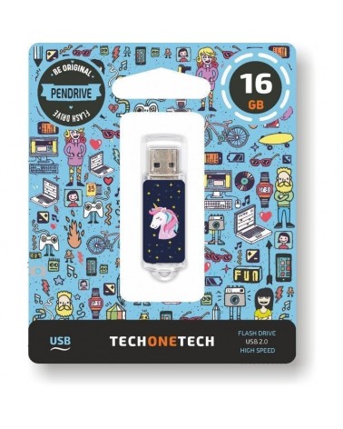 Pendrive 16gb tech one tech unicornio dream usb 2.0