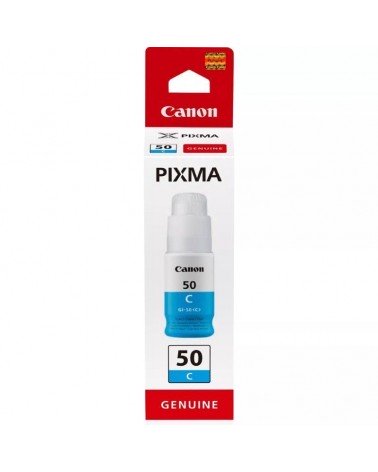 Botella de tinta original canon gi-50/ cian